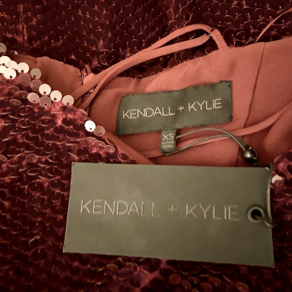 Kendall + Kylie Women's Sequined Velvet Slip Dress - Picture 4 of 4